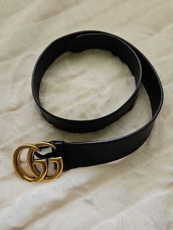 Gucci Accessories - Gucci Black Leather Belt with Gold Double-G Buckle